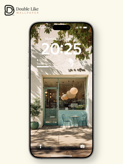 Sunlit Coffee Shop: Cozy Warm Atmosphere Aesthetic Wallpaper Pack [#JJ1321]