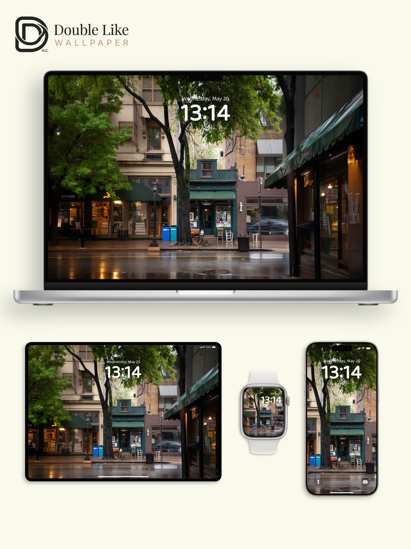 Cozy Rainy Forest Convenience Store 3D Aesthetic Wallpaper Pack [#JJ1379]