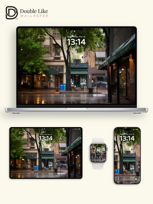 Cozy Rainy Forest Convenience Store 3D Aesthetic Wallpaper Pack [#JJ1379]