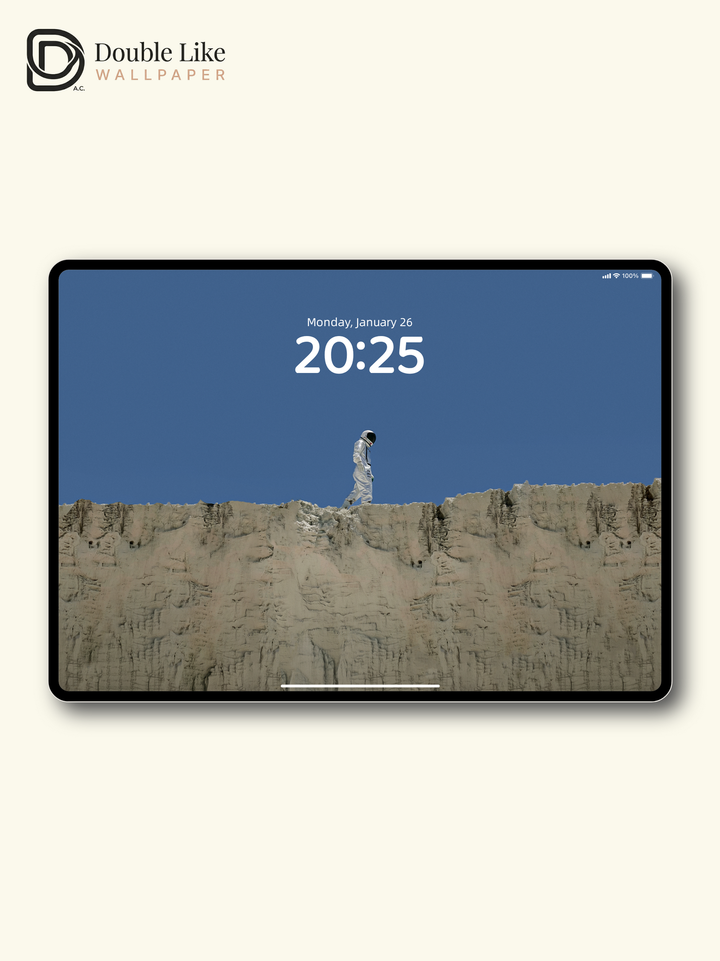 Minimalist Astronaut Sci-Fi Sky Blue Aesthetic Wallpaper Pack [#ZMY521]
