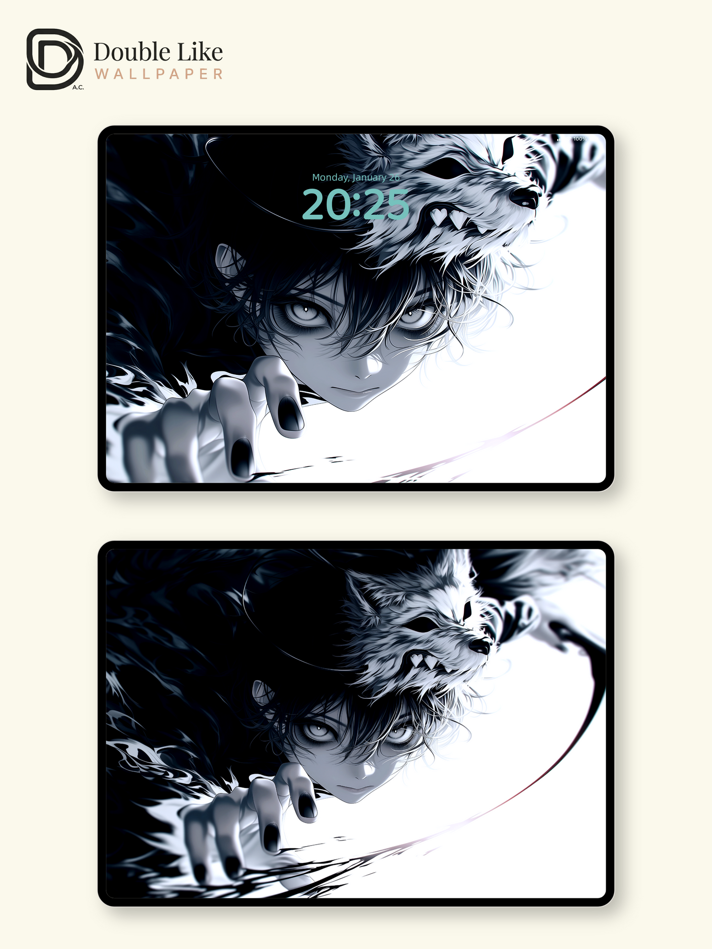 Dark Anime Shadow Wolf Warrior Mystery Aesthetic Wallpaper Pack [#HW1491]
