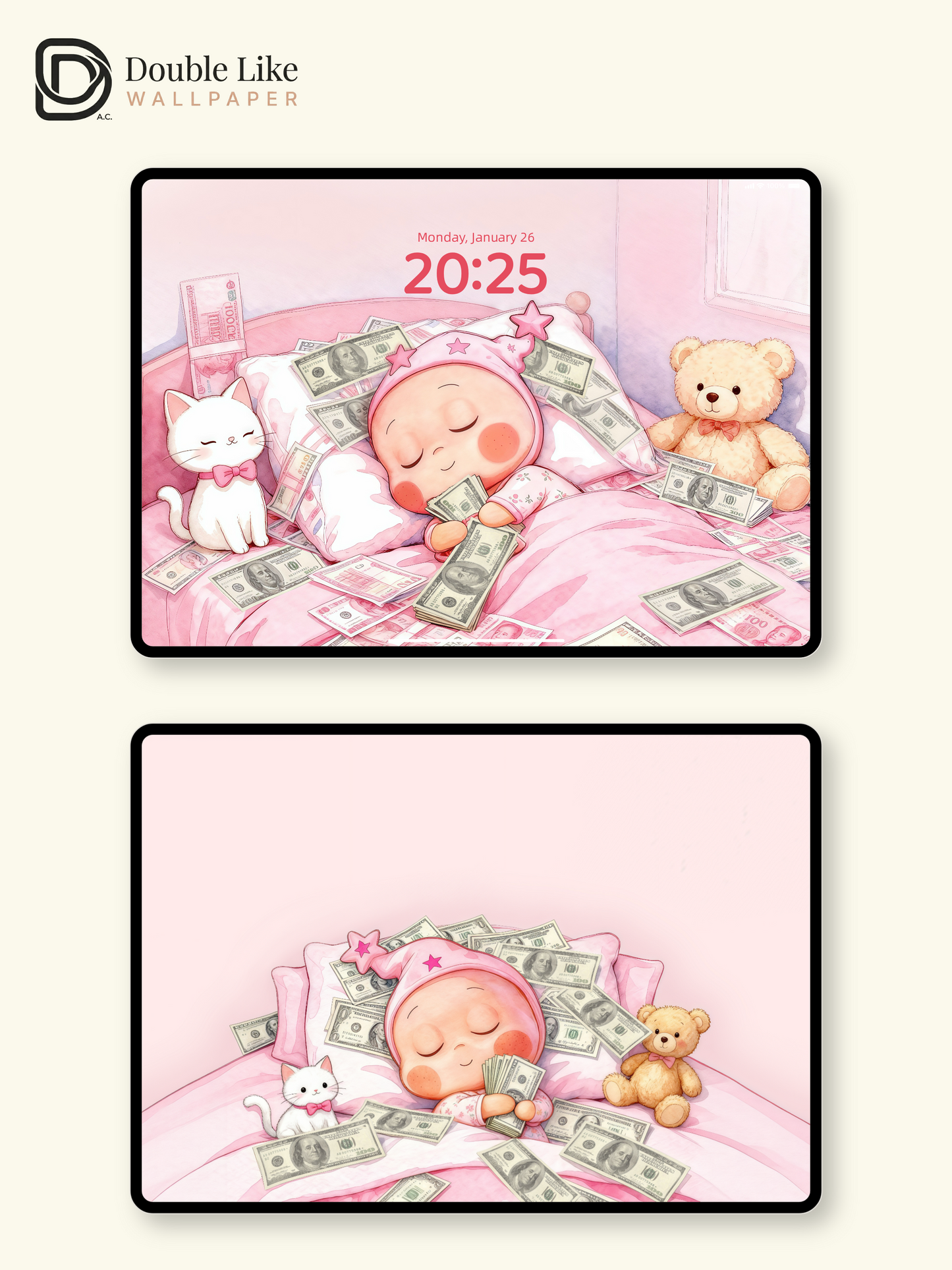 Wake Up Rich 💰 | Lucky Money Wallpaper PackProduct Description [#JJ279]