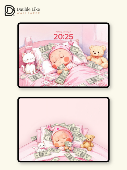Wake Up Rich 💰 | Lucky Money Wallpaper PackProduct Description [#JJ279]
