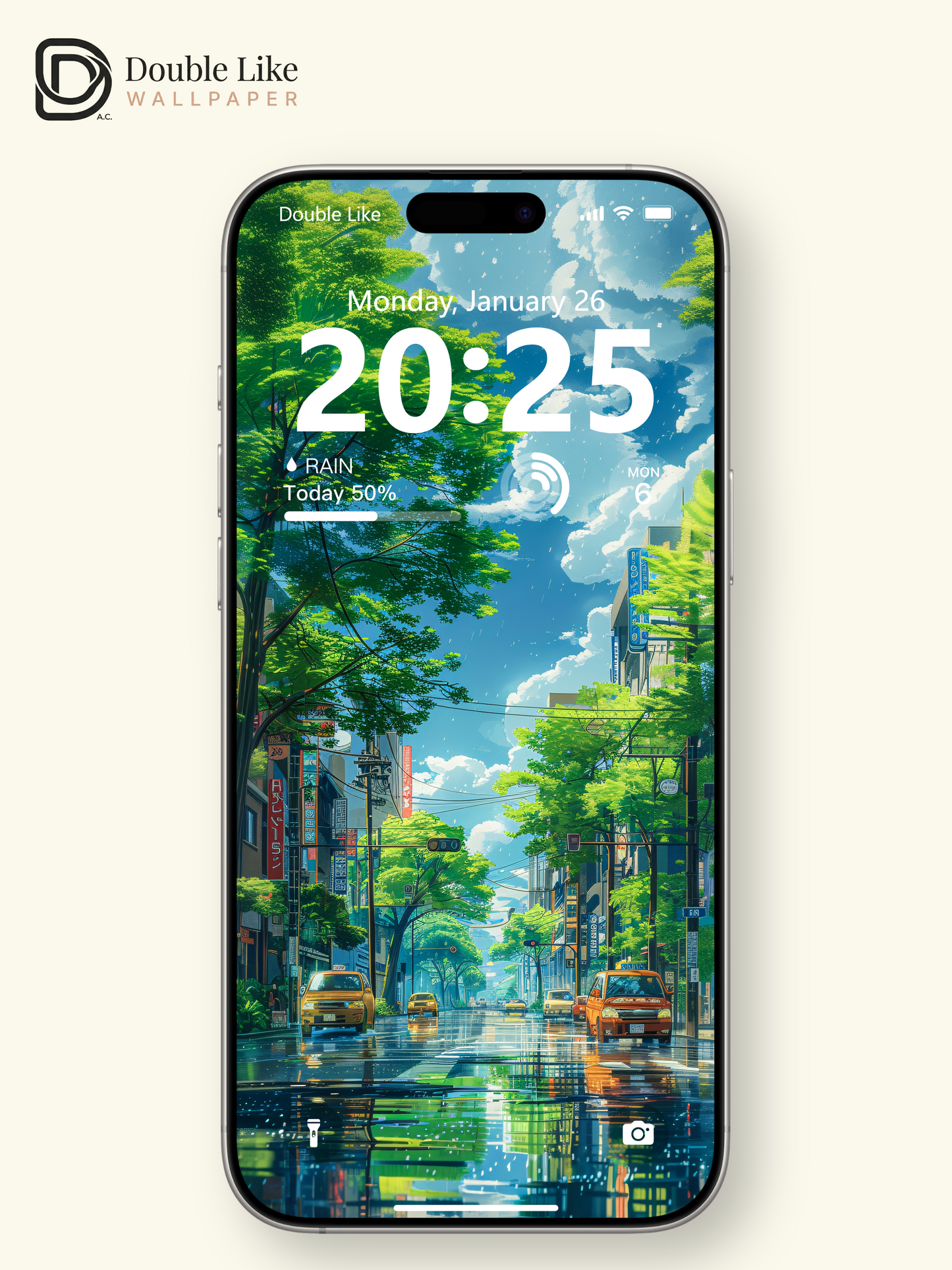 Summer Rain City Street Anime Inspired Aesthetic Wallpaper Pack [#WGF056]