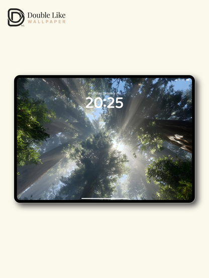 Healing Forest Sunlight Rays Nature Lock Screen Wallpaper Pack [#ZJYX0656]