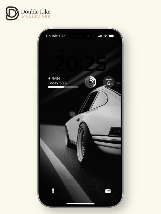 Vintage Porsche 911 Tunnel Light Minimalist Aesthetic Wallpaper Pack [#ZMY106]