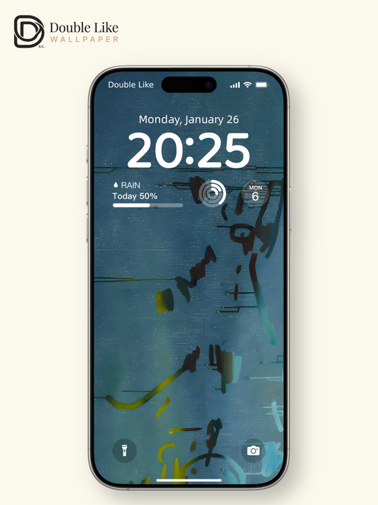 Icy Blue Minimal Abstract Vibe Full Wallpaper Set [#ZMY375]