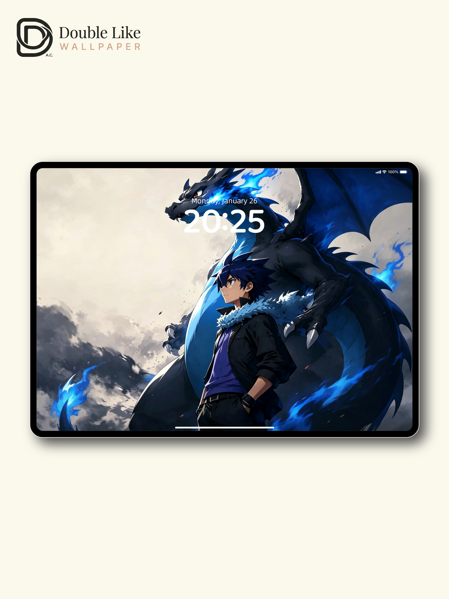 Mega‑Charizard anime live wallpaper for iPhone & Android [#HWWc010]