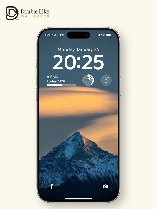 Sunrise Golden Peak & Halo Snow Mountain Aesthetic Wallpaper [#ZMY157]