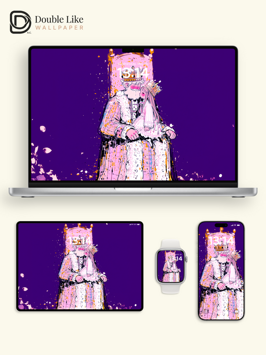 Royal King Princess Illustration Sweet Wallpaper [#HW1458]