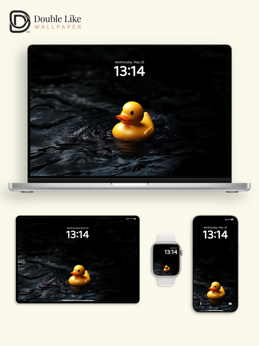 Lonely Little Yellow Duck Dark Aesthetic Wallpaper Pack [#ZJY377]