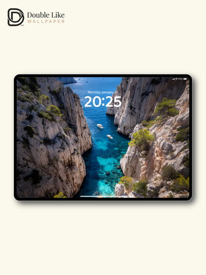 Mediterranean Calanques Turquoise Ocean Fjord Photography Wallpaper Pack [#JJ1213]