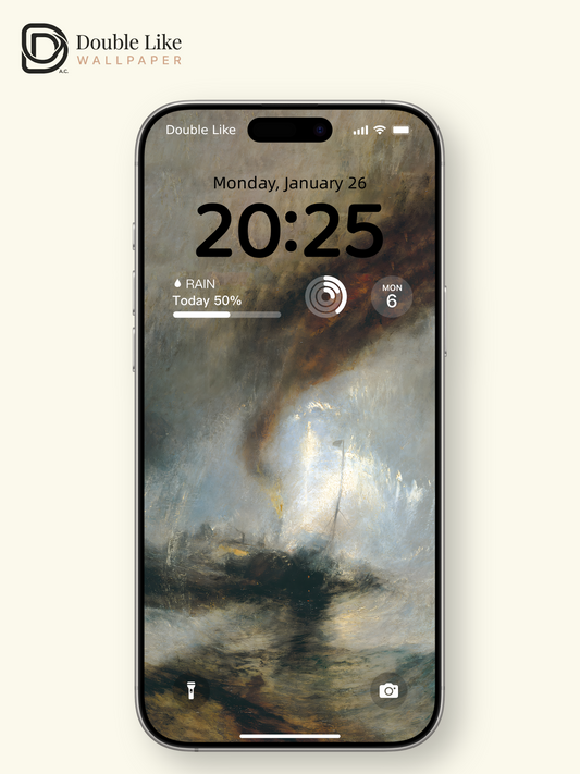 Storm Boat Turner Classic Oil Painting Vibe Full Wallpaper Set [#ZMY394]