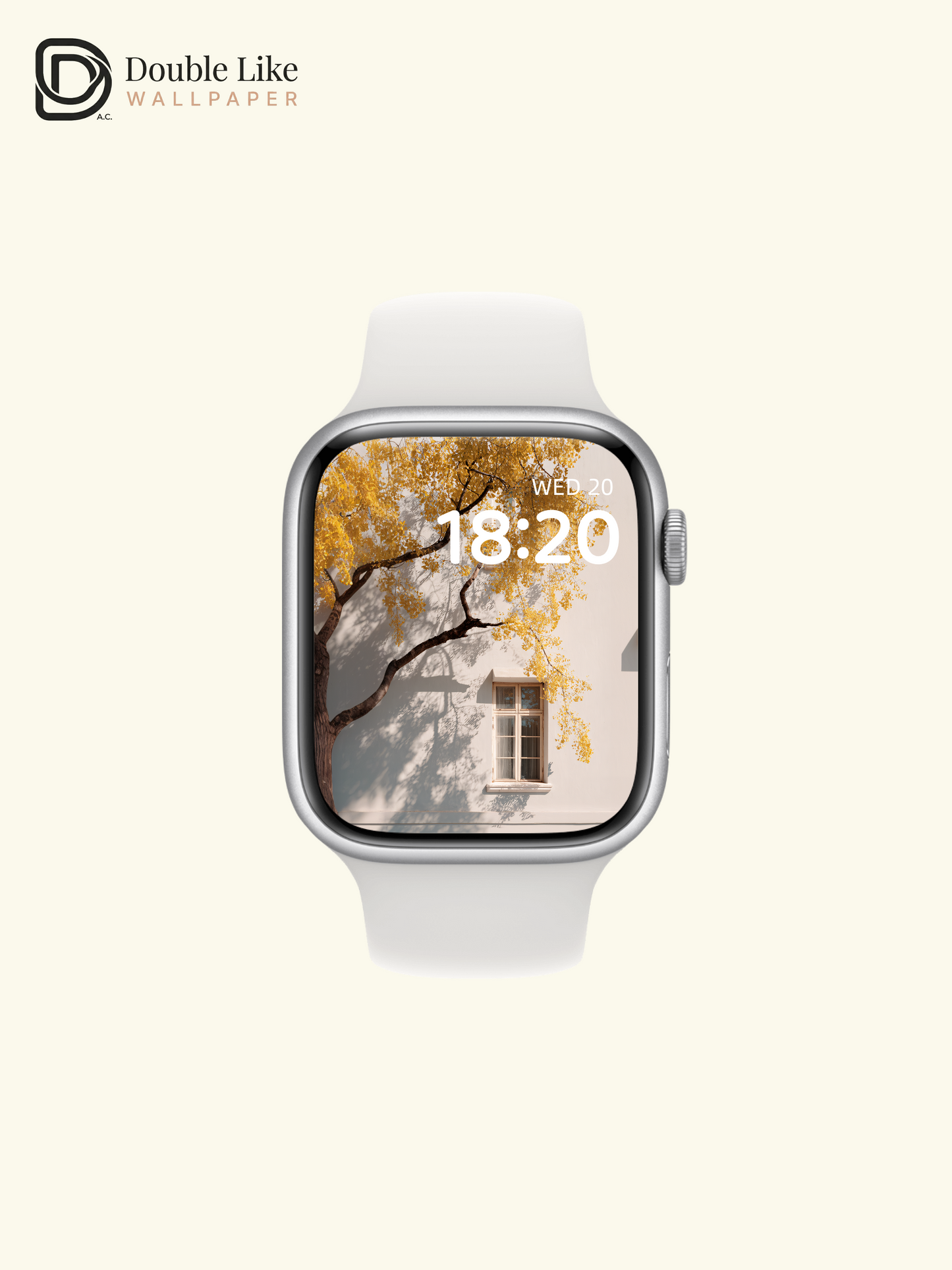 Autumn Ginkgo Tree Yellow Door Window Shadow Cozy Aesthetic Wallpaper Pack [#JJ1221]