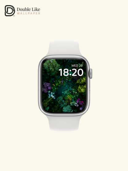 Enchanted Dark Green Garden Floral Ambient Lock Screen Wallpaper Pack [#ZJYX0654]