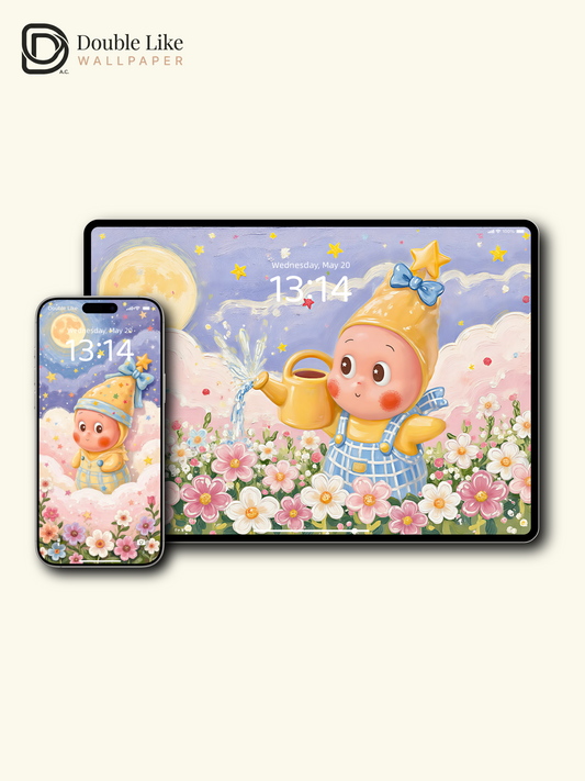 Star & Moon Fairy Tale · Cloud Dream Wallpaper Set” (Phone + Tablet + All Devices) [#JJ181]