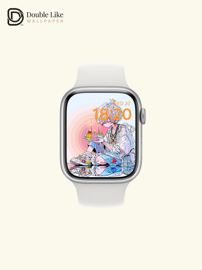 Kawaii Anime Birthday Boy Candle Cake Aesthetic Wallpaper Pack [#HW1467]