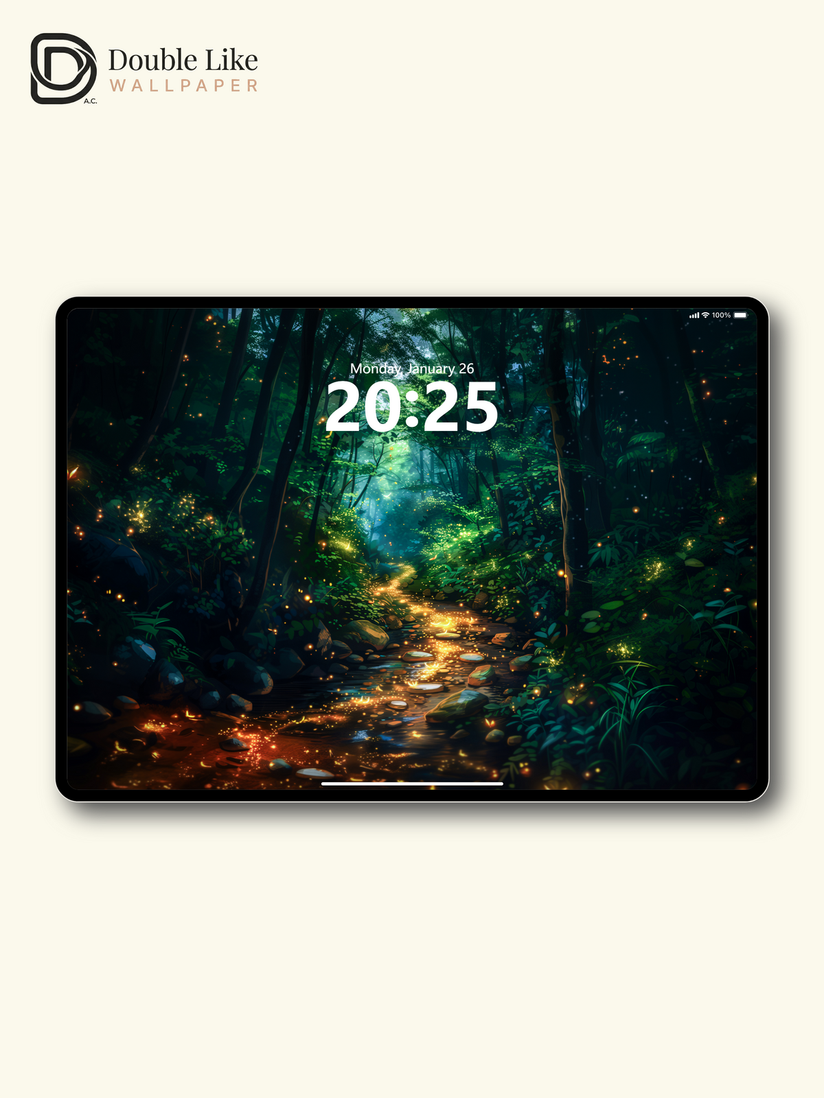 Glowing Firefly Forest Stream Fantasy Aesthetic Wallpaper Pack [#WGF059]