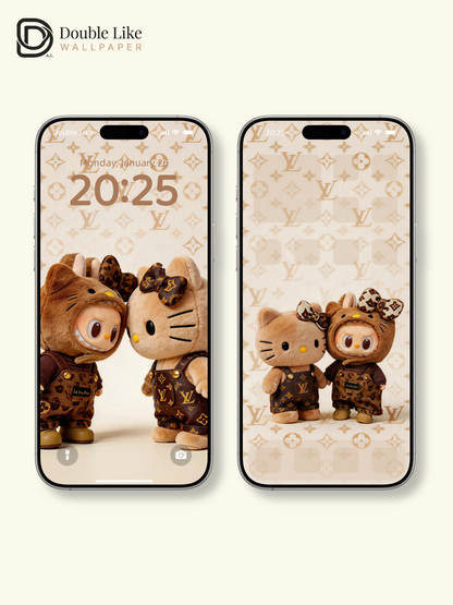 Double the Cuteness, Double the Love 馃 | Romantic Wallpaper Pack [#JJ368]
