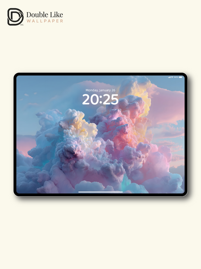 Pastel Dreamy Clouds Sky Digital Art Wallpaper Pack [#ZJYX0779]