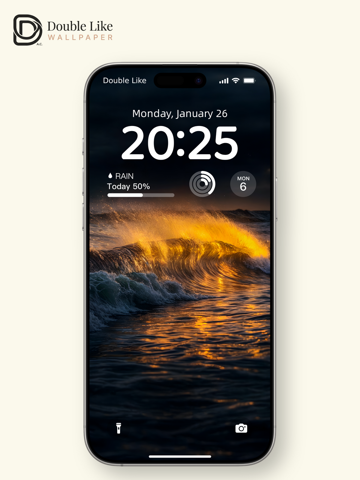 Golden Hour Backlit Ocean Wave Spray Sunset Minimalist Aesthetic Wallpaper Pack [#ZMY153]