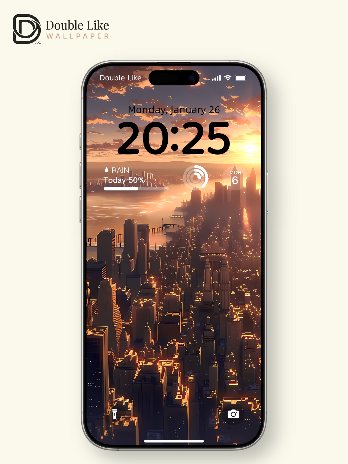 Golden Sunset City Skyline Anime Illustration Wallpaper Pack [#LFHL1005]