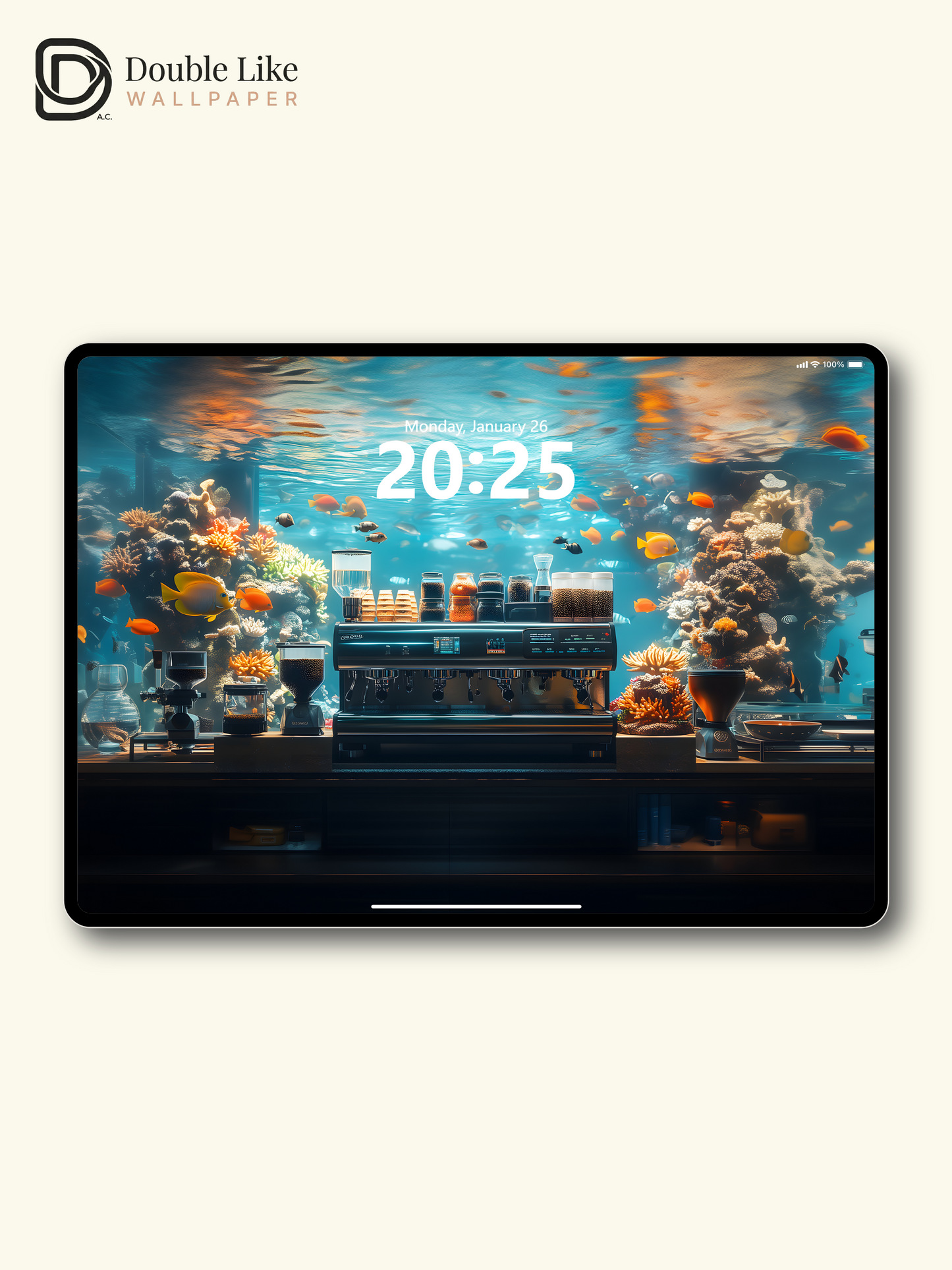 Underwater Aquarium Coffee Bar Fantasy Aesthetic Wallpaper Pack [#WGF081]