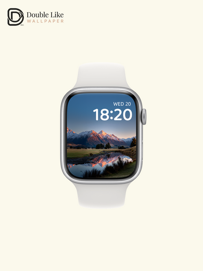 Golden Sunrise Snow Mountain & Lake Reflection Wallpaper Pack [#JJ1320]