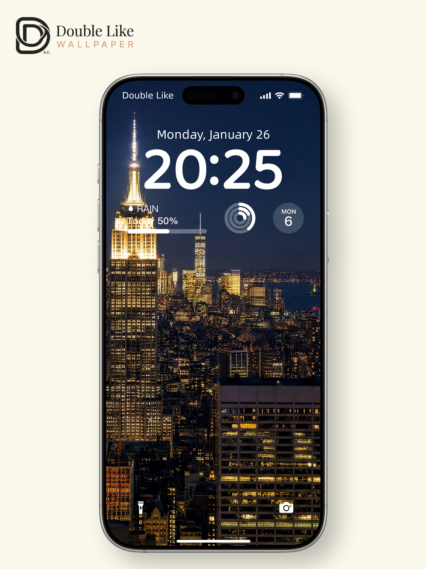 New York City Skyline Night Empire State Building Aesthetic Wallpaper Pack [#ZJYR003]