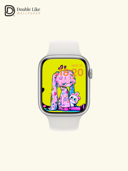 Neon Pop Art Anime Girl Cute Wallpaper Pack [#GG1365]