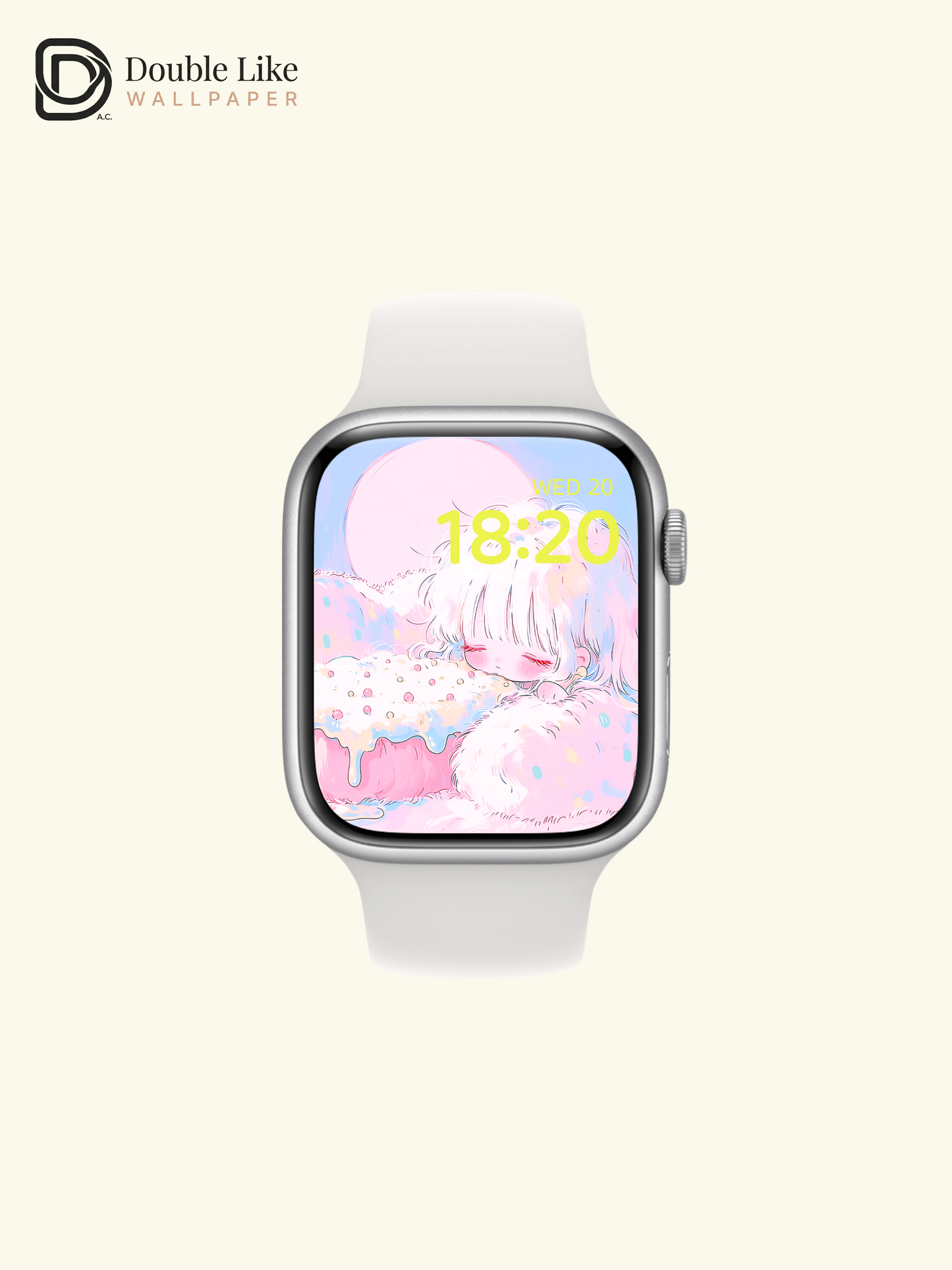 Cute Sleeping Anime Girl Pastel Donut Cloud Kawaii Aesthetic Wallpaper Pack [#HW1498]