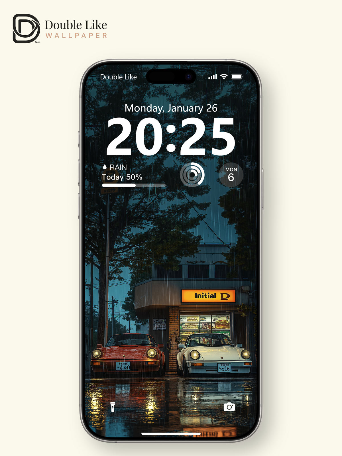 Rainy Japanese Street Classic Porsche Aesthetic Wallpaper Pack [#WGF109]