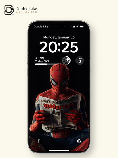 Funny Spider-Man Reading Newspaper Dark Aesthetic Wallpaper Pack [#ZJY496]