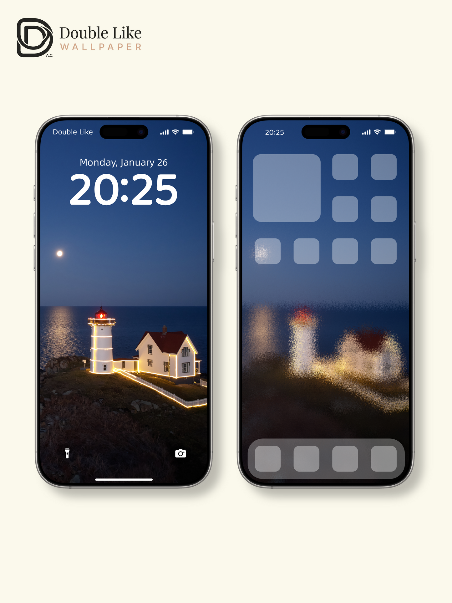 Glowing Lighthouse Moonlight Ocean Ambient Wallpaper Pack [#ZJYX0145]