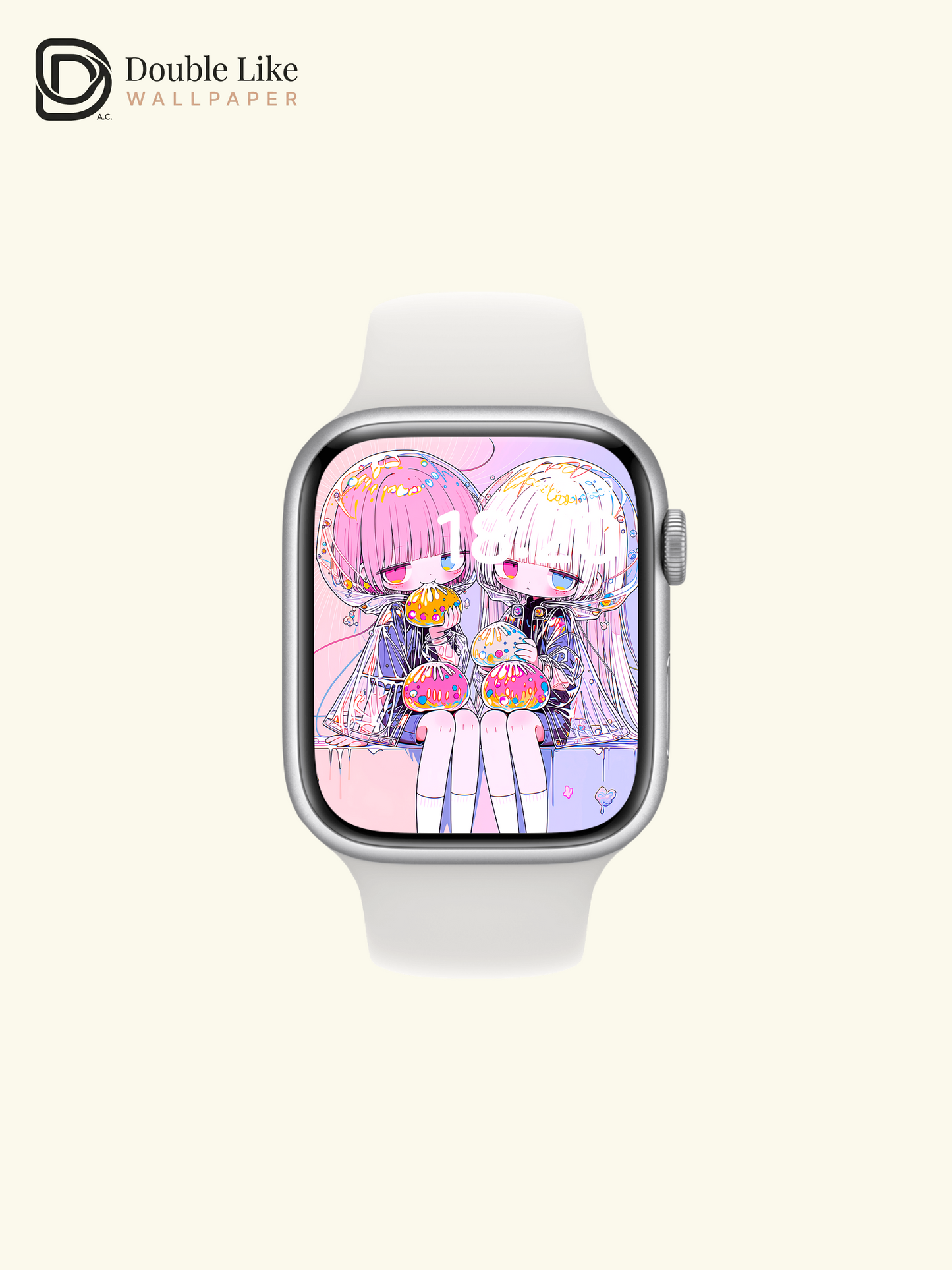 Cute Pastel Anime Twin Girls Jelly Aesthetic Wallpaper [#HW1485]