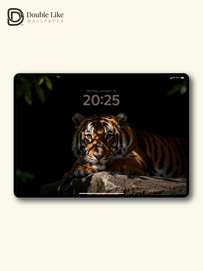Dark Light Lone Tiger Lonely Inspirational Minimal Wild Aesthetic Wallpaper Pack [#LFHL30415]