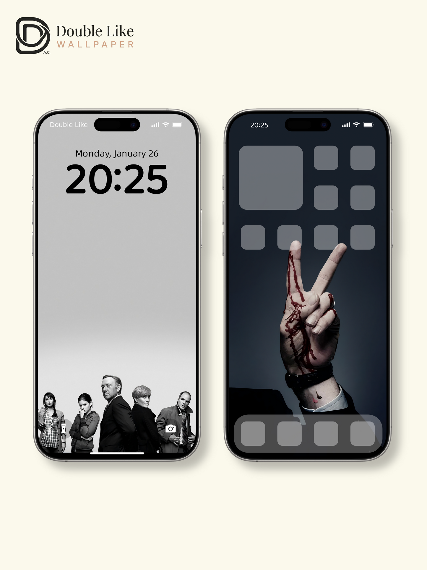 House of Cards Minimalist Black and White TV Show Aesthetic Wallpaper Pack [#ZMY530]