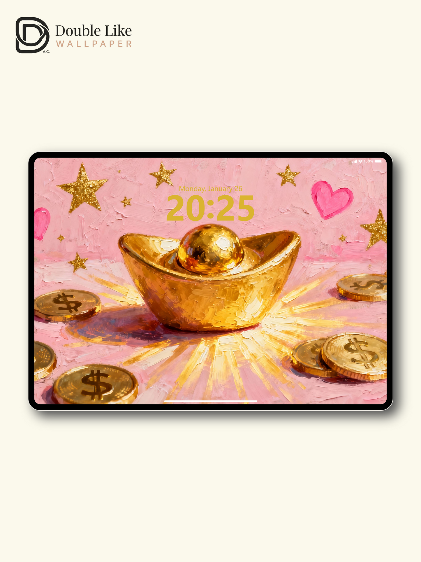 This lucky gold ingot wallpaper brings you money! Live wallpaper for all phones [#HWWa003]