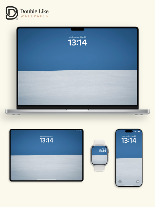 Pure White Snow Dune Clear Blue Sky Minimalist Aesthetic Wallpaper Pack [#ZMY498]