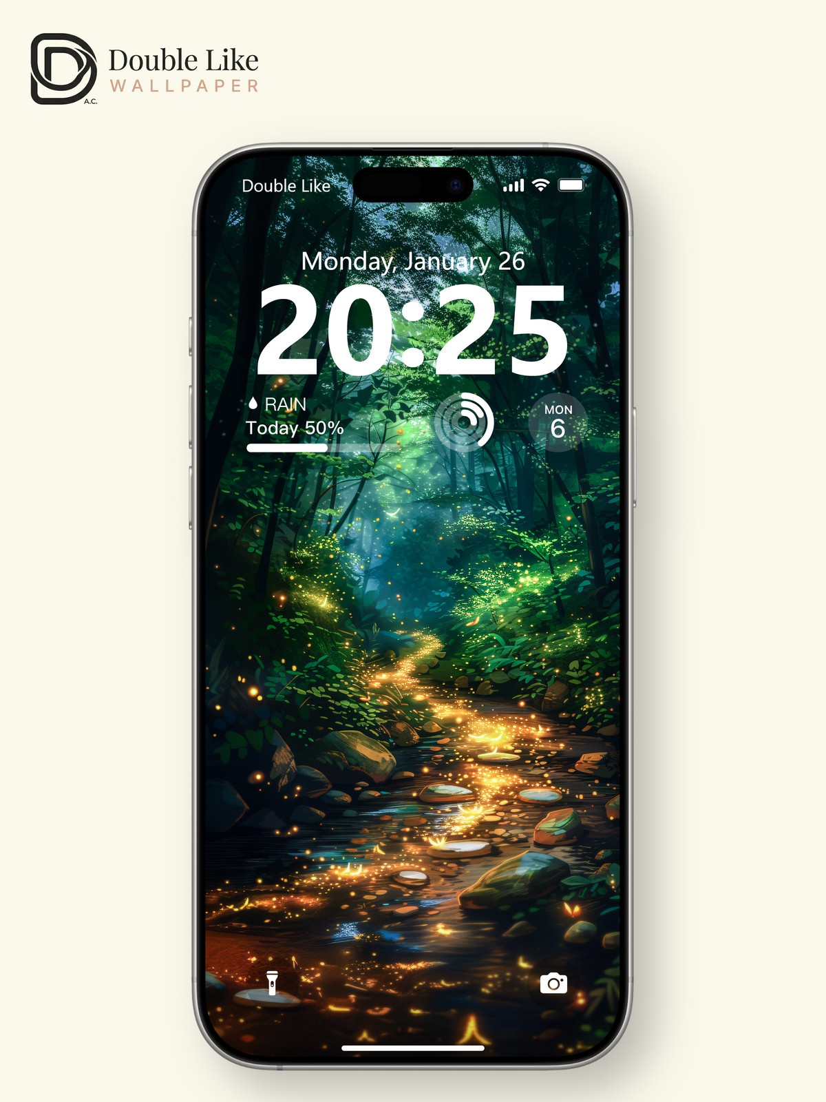 Glowing Firefly Forest Stream Fantasy Aesthetic Wallpaper Pack [#WGF059]