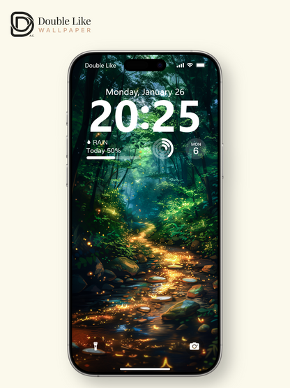 Glowing Firefly Forest Stream Fantasy Aesthetic Wallpaper Pack [#WGF059]