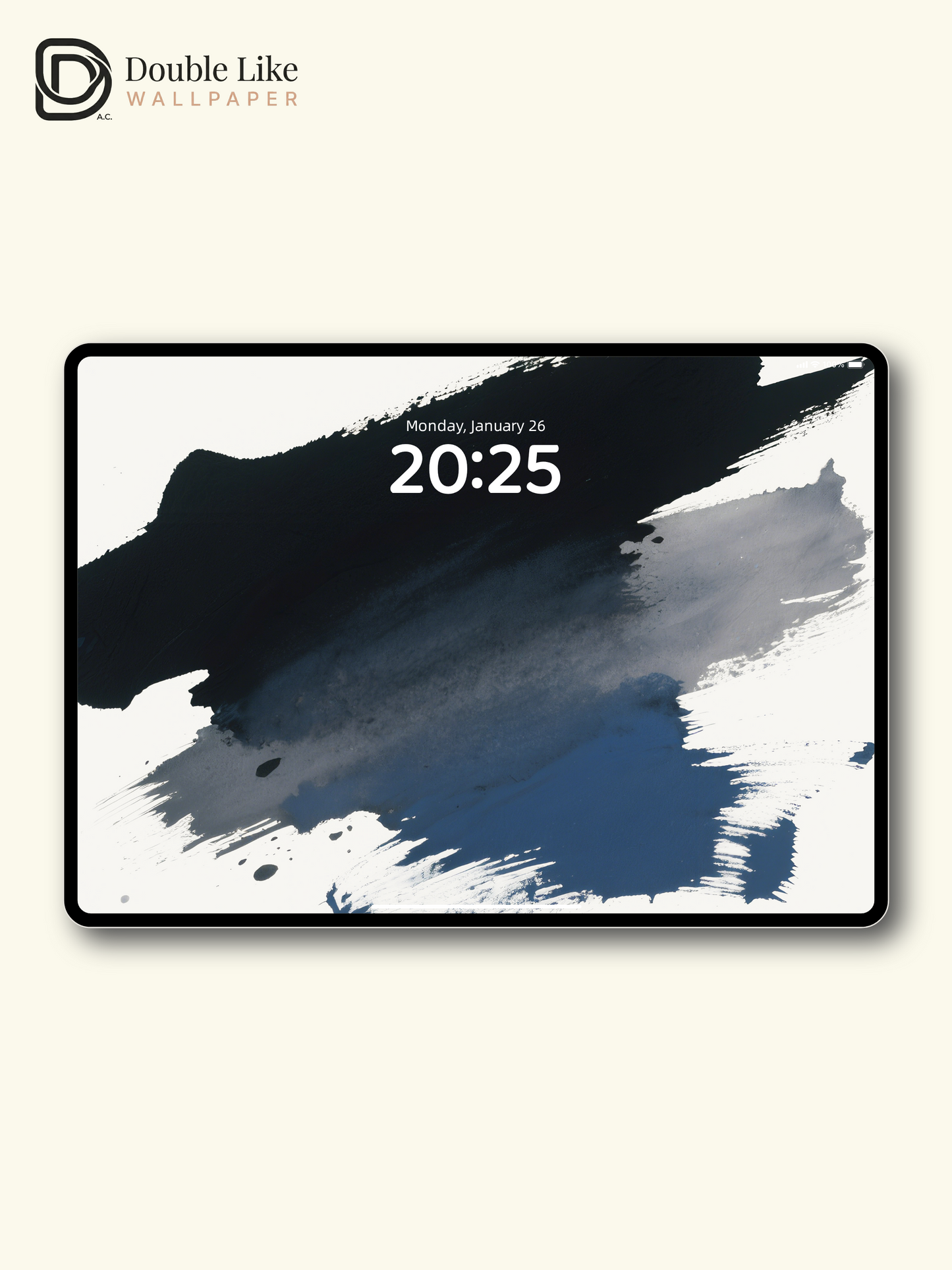 Black Blue Gradient Ink Minimal Art Vibe Full Wallpaper Set [#ZMY427]