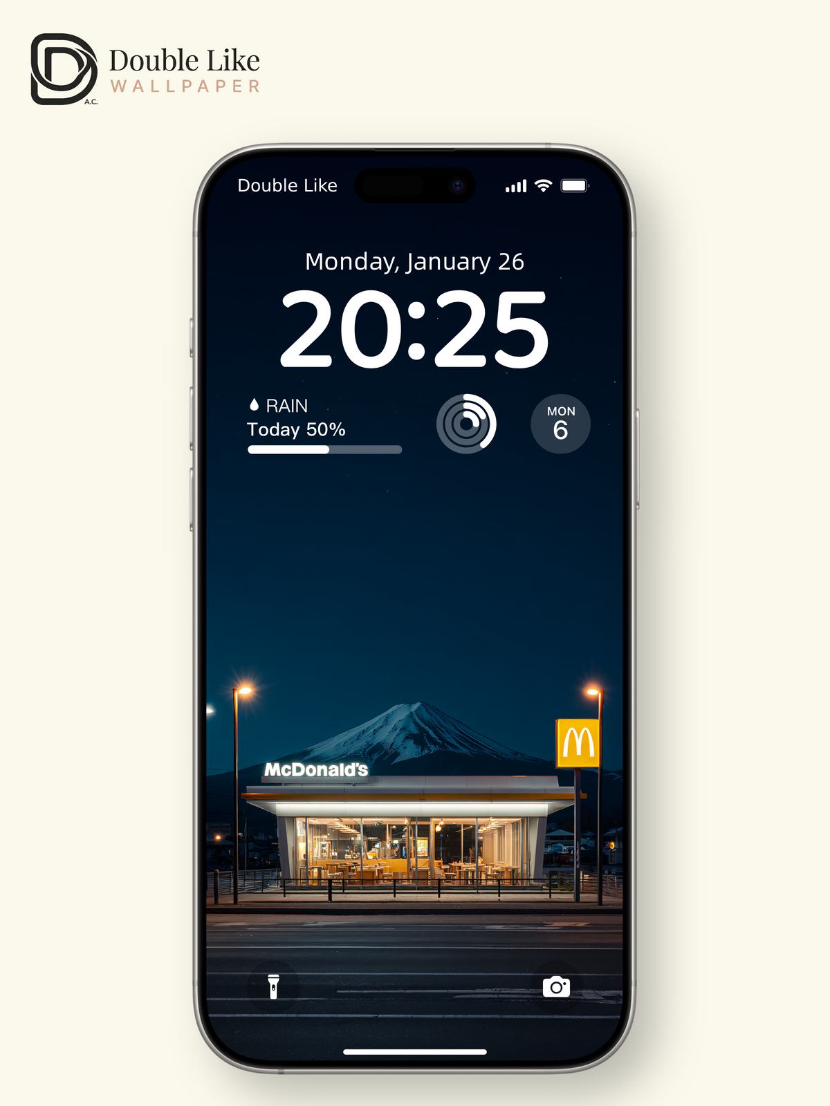 Night Street McDonald's & Mount Fuji View Aesthetic Wallpaper Pack [#JJ1406]