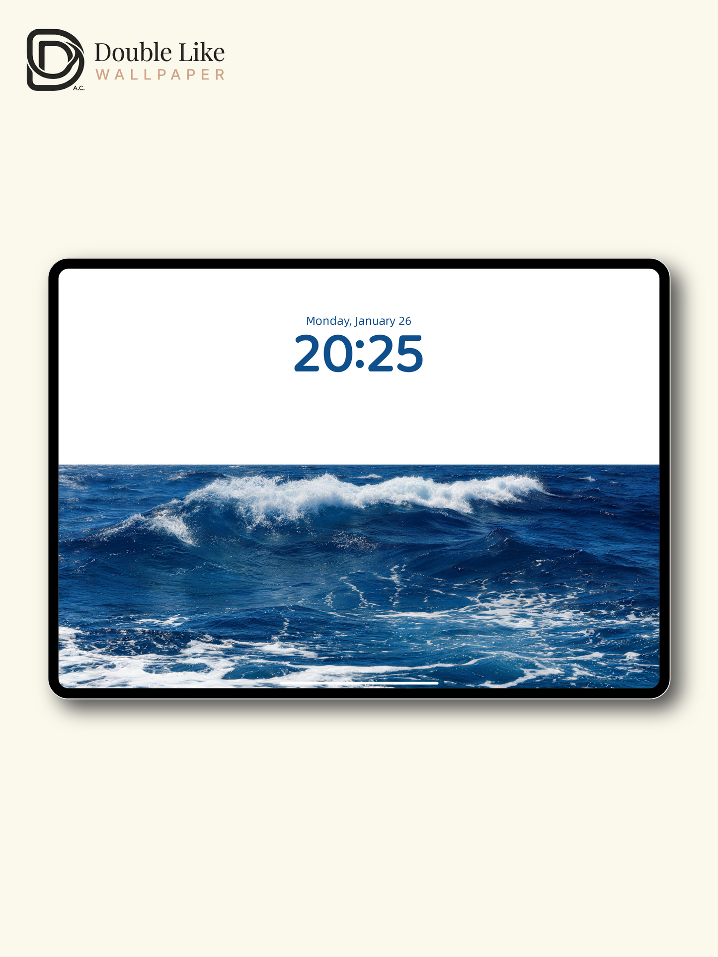 "Wave & White Space" Fresh Minimalist Ocean Wallpaper Set [#LFHL30519]