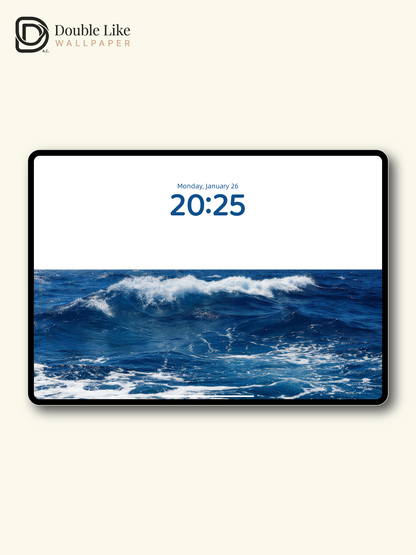 "Wave & White Space" Fresh Minimalist Ocean Wallpaper Set [#LFHL30519]