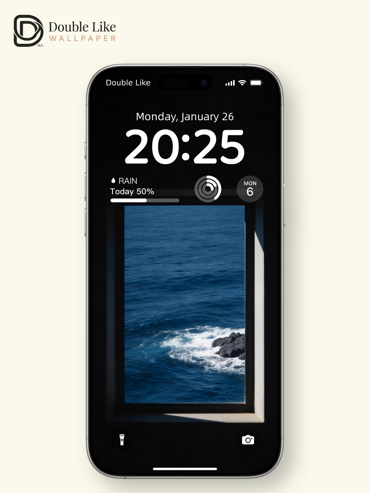 Minimalist Ocean Window View & Blue Sea Aesthetic Wallpaper Pack [#JJ230803]