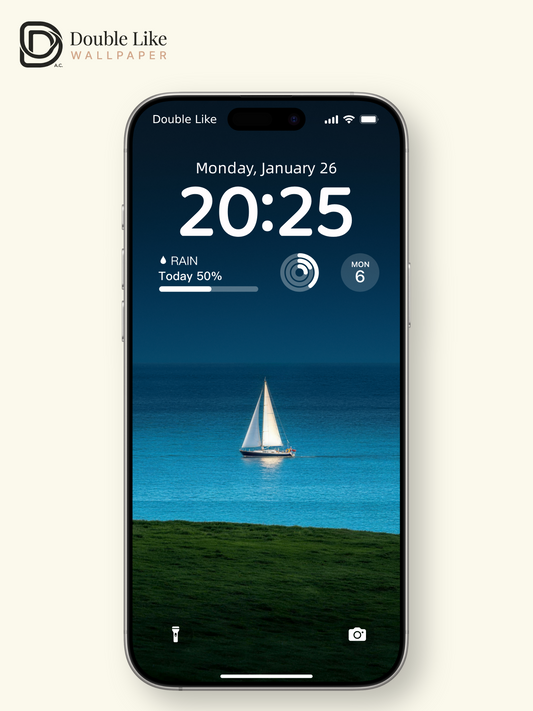 Minimalist Ocean Sailboat Aesthetic Wallpaper Pack for Phone Pad and PC [#LFHL30603]