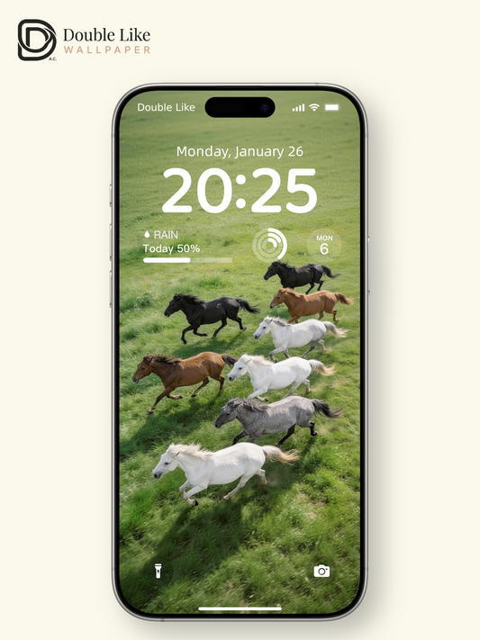 Galloping Herd Horses Inspirational Grassland Wallpaper Pack [#LFHL30123]