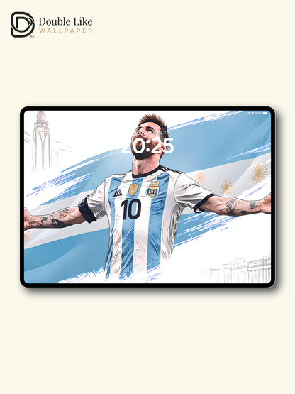 Messi Argentina #10 Inspirational Art Wallpaper Pack For Phones, Tablets & Desktops [#LFHL1045]
