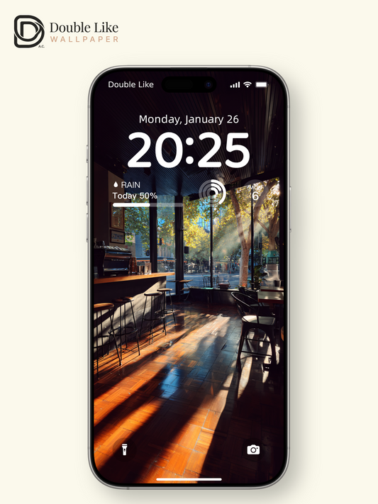 Cinematic Sunlit Morning Coffee Shop Aesthetic Photography Wallpaper Pack [#JJ1215]
